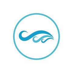 water wave,wave beach vector illustration design logo template