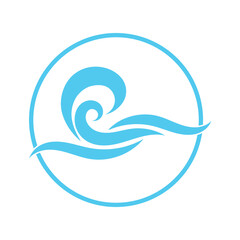 water wave,wave beach vector illustration design logo template