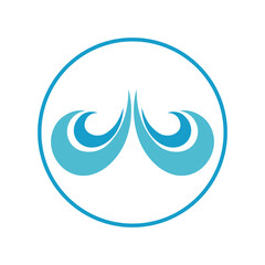 water wave,wave beach vector illustration design logo template