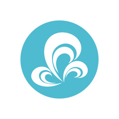 water wave,wave beach vector illustration design logo template