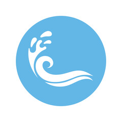water wave,wave beach vector illustration design logo template