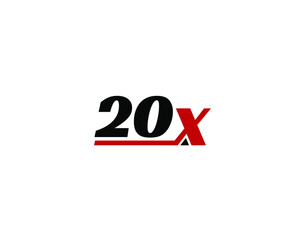 20X, X20 Initial letter logo