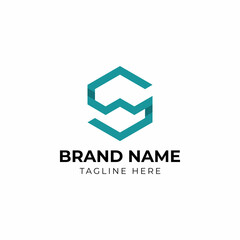 initial letter S W SW logo design vector symbol graphic idea creative