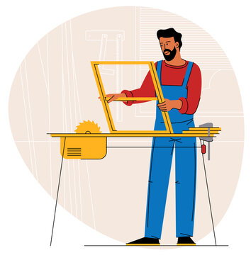 Carpenter - small business illustrations.