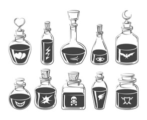 Potion bottles drawings