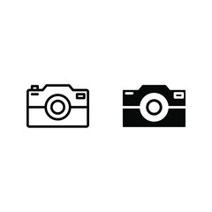 Photo camera vector icon color editable
