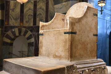 Trône de Charlemagne à Aix-la-Chapelle. Allemagne