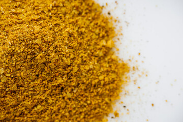 svanetian salt on a white acrylic background
