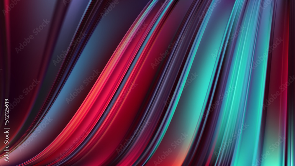 Poster abstract 3d background with waves. vector illustration