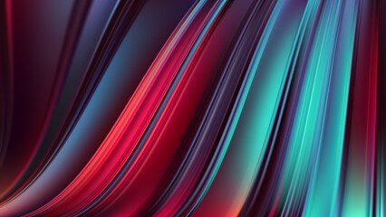 Abstract 3D background with waves. Vector illustration