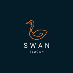 Swan logo design icon template