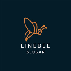 Bee logo design icon template