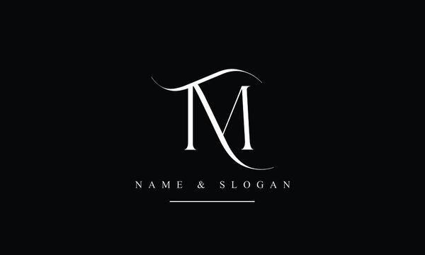 TM, MT, T, M abstract letters logo monogram