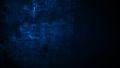 Grunge of old blue Concrete wall for Background	