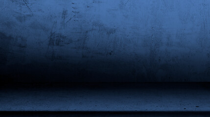 Grunge of old blue Concrete wall for Background	