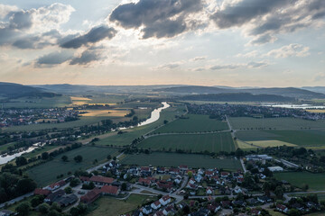 Landscape and panorama  view of drone