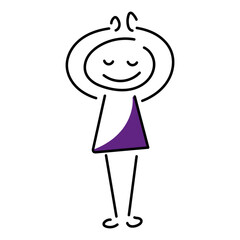 Meditation, Yoga, Entspannungsübungen - Strichmännchen
