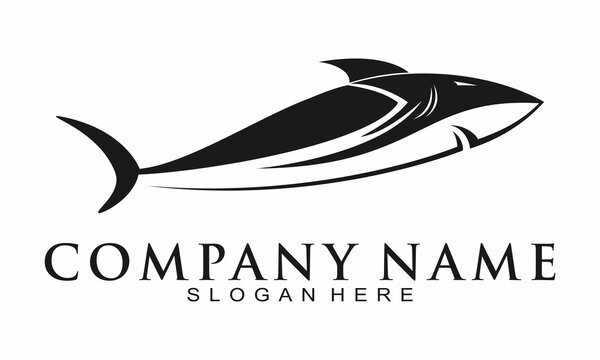 Shark fish illustration vector logo