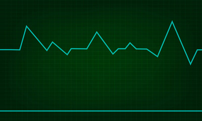 Up and down line vs straight line heartbeat concept background with free copy space