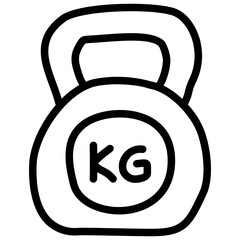 handdrawn kettleball icon