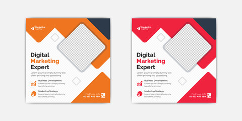 Business promotion social media post template