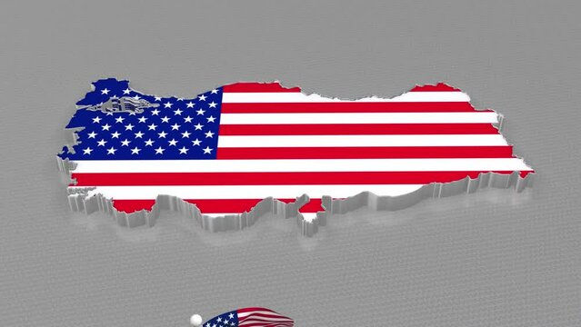 As a result of the USA effort to contain Turkey and ABD flag dominates the map of Turkey. This animation shows that Turkey is captured by the ABD. 