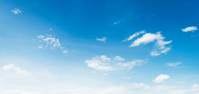 beautiful blue sky with white cloud