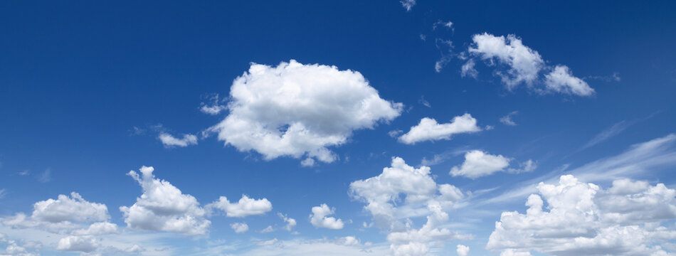beautiful blue sky with white cloud