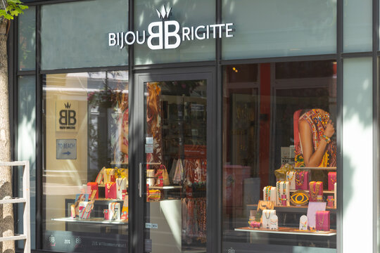 Neuwied, Germany - June 12, 2022: entrance and facade of the local Bijou Brigitte store. Bijou Brigitte is a German supplier of fashion jewelry and fashion accessories