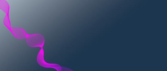abstract lines blue gradient pink curve wave dark blue gradient background concept technology ai graphics modern