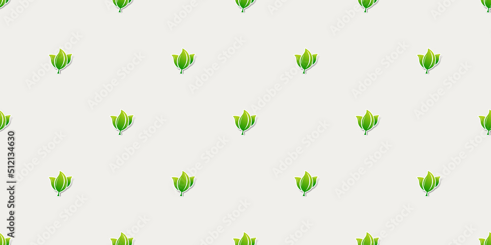 Aufkleber green leaf pattern background design, rows of many leaves, texture, wallpaper template for web in ed