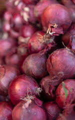 red and white onions