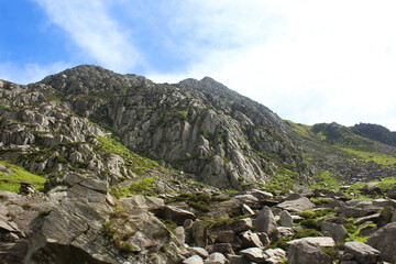 mountain landscape with blue sky