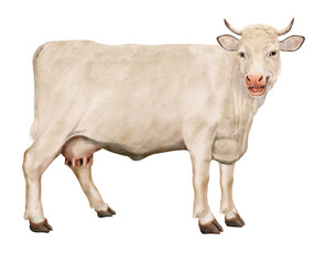 vache à lait, rigolote, qui rit, ferme, animal, blanc, bétail, mollet, taureau, lait, agriculture , gazon, bétail, champ, prairie, isolé, exploitation laitière, vache laitière, mammifère, alpage, natu