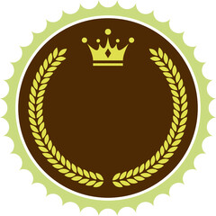 Round badge template