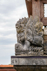 stone lion statue