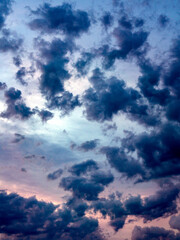 Obraz premium Sunset clouds colorful and building photo