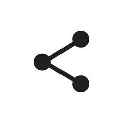 Share icon, share vector flat symbol isolated on white background