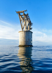 Tower of the old mineral loading dock, known as the El Cable tower. Marbella's industrial era that...
