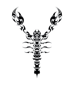 arachno phobia desert black scorpion print tattoo symbol sticker