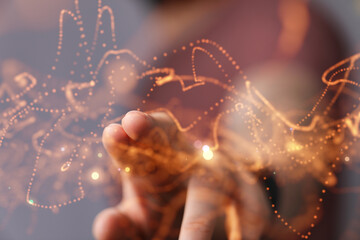 Abstract network of physical devices on the Internet using a network connection with statistics...