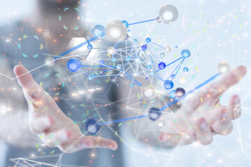 Business intelligence analyst dashboard on virtual