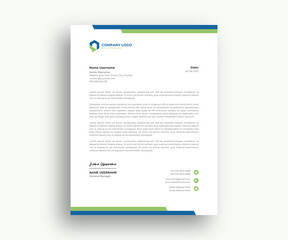 Modern Abstract official Letterhead template design