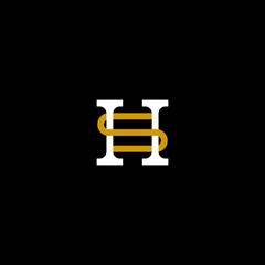 hs sh logo letter vector design