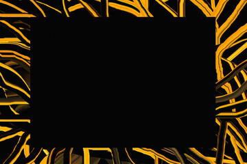 closeup of golden and  black  frame border background