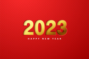 Fototapeta na wymiar Happy new year 2023 background illustration