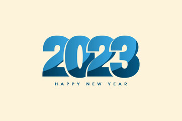 Happy new year 2023 background illustration - obrazy, fototapety, plakaty