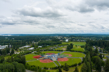 Fototapeta na wymiar The Regional Athletic Complex in Lacey, Washington 