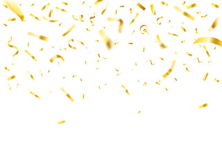 Gold shiny confetti - obrazy, fototapety, plakaty