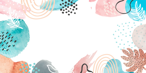 Abstract Watercolor Banner Creative Poster